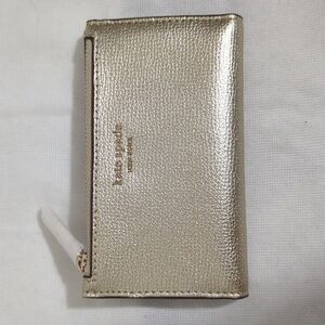 Kate Spade Gold Slim Bifold Wallet